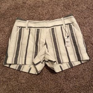 Express Cream and Black Striped Women’s Shorts